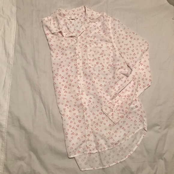 Heart printed button up blouse - Picture 2 of 2